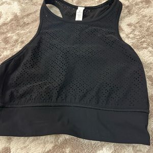 Lululemon patterned black crop top